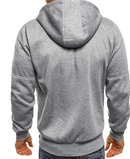 JAQUETA DE MOLETOM MASCULINA COM CAPUZ