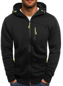 JAQUETA DE MOLETOM MASCULINA COM CAPUZ