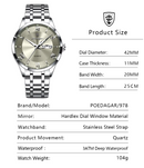 RELOGIO MASCULINO LUXO MARCA POEDAGAR COM ILUMINAÇÃO