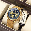 RELOGIO MASCULINO LUXO MARCA POEDAGAR COM ILUMINAÇÃO, PULSEIRA DE COURO