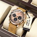 RELOGIO MASCULINO LUXO MARCA POEDAGAR COM ILUMINAÇÃO, PULSEIRA DE COURO