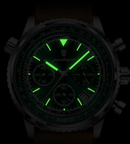 RELOGIO MASCULINO LUXO MARCA POEDAGAR COM ILUMINAÇÃO, PULSEIRA DE COURO