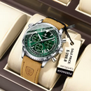 RELOGIO MASCULINO LUXO MARCA POEDAGAR COM ILUMINAÇÃO, PULSEIRA DE COURO