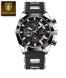 RELOGIO MASCULINO LUXO MARCA POEDAGAR COM ILUMINAÇÃO PULSEIRA DE SILICONE