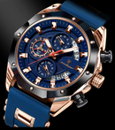 RELOGIO MASCULINO LUXO MARCA POEDAGAR COM ILUMINAÇÃO PULSEIRA DE SILICONE