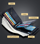 BULLCAPTAIN-CARTEIRA DE COURO GENUÍNO PARA HOMENS