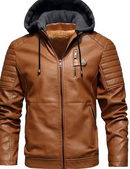 JAQUETA MASCULINA EM COURO PU