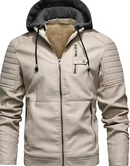 JAQUETA MASCULINA EM COURO PU