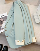 CASACO FEMININO COM DETALHE NAS MANGAS