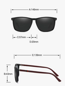 ÓCULOS DE SOL QUADRADOS MASCULINO, INSPIRADO EM MARCAS DE LUXO