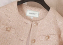 CASACO FEMININO DE TWEED ROSA OU BEGE