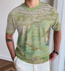 CAMISETA MANGA CURTA DESIGNER LUXO EM ALGODÃO