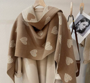 CACHECOL/ PASHMINA FEMININO CORAÇÕES LUXO PARA O INVERNO