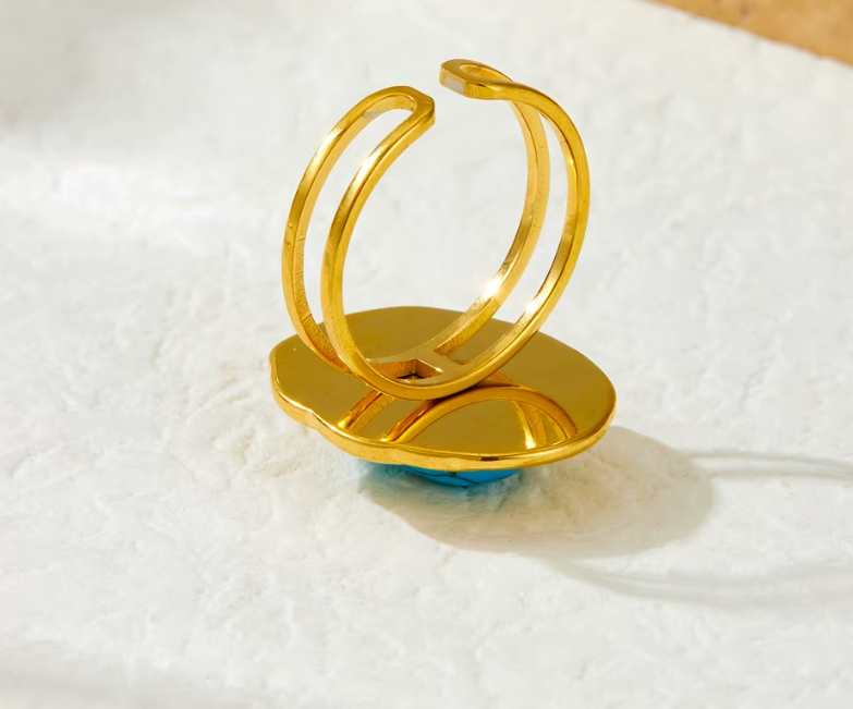 CONJUNTO  DOURADO COM PEDRA - IDEAL PARA PRESENTEAR