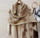 CACHECOL/ PASHMINA FEMININO CORAÇÕES LUXO PARA O INVERNO