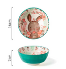 TIGELAS COELHOS PINTADO A MÃO, EM CERÂMICA, PARA SUA MESA DE PÁSCOA