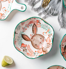 TIGELAS COELHOS PINTADO A MÃO, EM CERÂMICA, PARA SUA MESA DE PÁSCOA