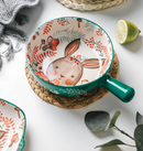 TIGELAS COELHOS PINTADO A MÃO, EM CERÂMICA, PARA SUA MESA DE PÁSCOA