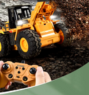 ESCAVADEIRA E VEÍCULOS PARA CONSTRUÇÃO INFANTIL COM LUZ E SOM