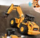 ESCAVADEIRA E VEÍCULOS PARA CONSTRUÇÃO INFANTIL COM LUZ E SOM