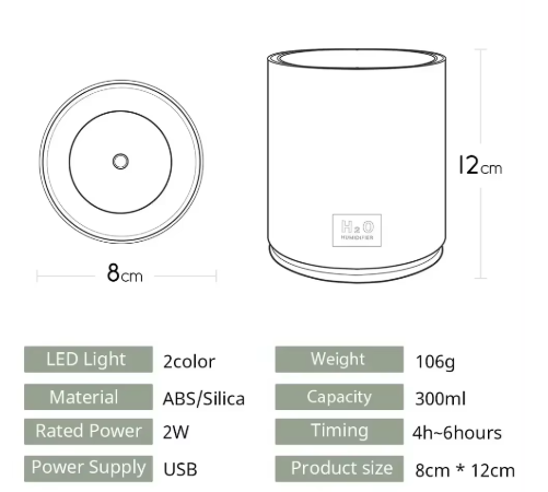 MINI UMIDIFICADOR/AROMATIZADOR PORTÁTIL PARA CARROS, CASA OU ESCRITÓRIO